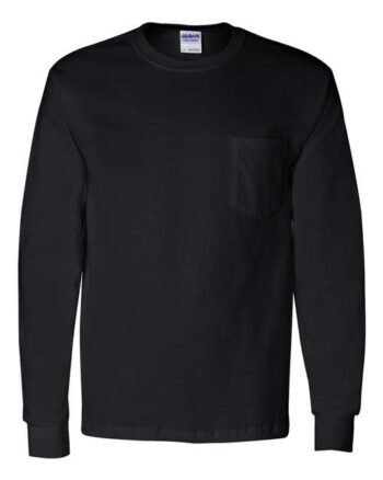 Gildan-Ultra Cotton® Long Sleeve Pocket T-Shirt-2410