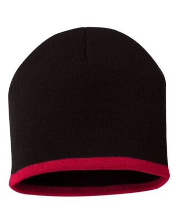 Sportsman-8" Bottom-Striped Beanie-SP09