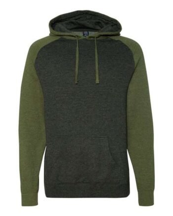 Independent Trading Co.-Raglan Hooded Sweatshirt-IND40RP