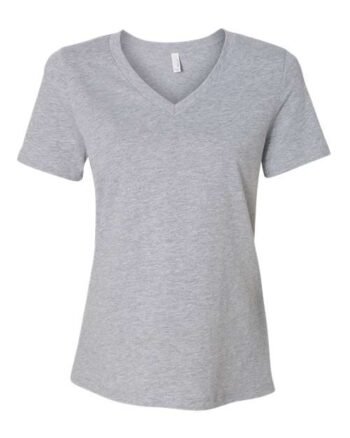 BELLA + CANVAS-Women's Relaxed Heather CVC V-Neck Tee-6405CVC