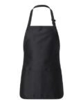 Q-Tees-Full-Length Apron with Pouch Pocket-Q4250