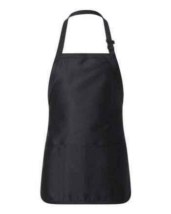 Q-Tees-Full-Length Apron with Pouch Pocket-Q4250
