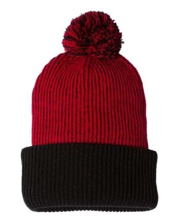 Sportsman-12" Speckled Pom-Pom Cuffed Beanie-SP70