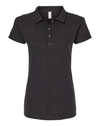 M&O-Women's Ringspun Pique Polo-7600
