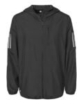 Adidas-Hooded Full-Zip Windbreaker-A524