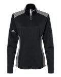 Adidas-Women's Textured Mixed Media Full-Zip Jacket-A529