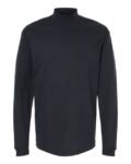 King Fashion-Jersey Interlock Mockneck Long Sleeve T-Shirt-KF4600