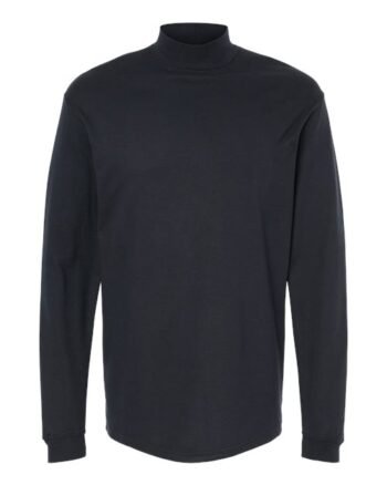 King Fashion-Jersey Interlock Mockneck Long Sleeve T-Shirt-KF4600